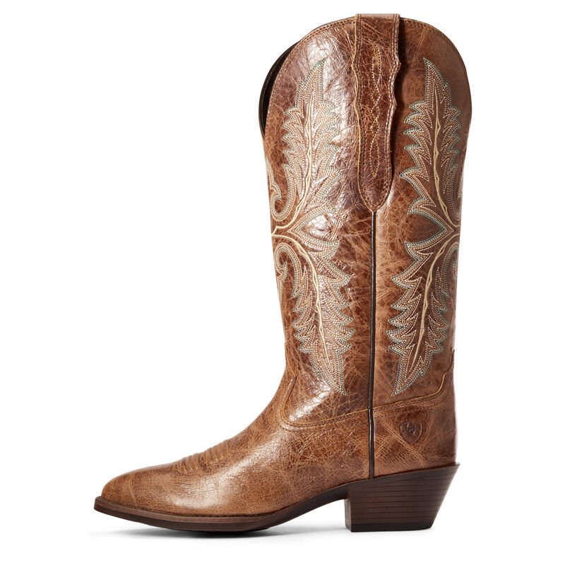 Ariat Western: Heritage Elastic Calf Botas Western Mujer - Marrones Oscuro (KYBZE4086)